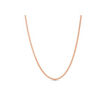 1.9MM 045 Rose Gold Wheat/Spiga Chain .925 Sterling Silver Length 7
