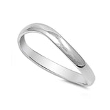 Thumb Curve Band Ring 925 Sterling Silver