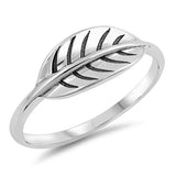 Leaf Band Ring 925 Sterling Silver