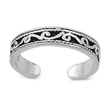 Adjustable Silver Toe Ring Band Fashion Jewelry 925 Sterling Silver (4mm)