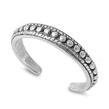 Bali Style Toe Ring Adjustable Band 925 Sterling Silver