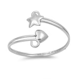 Silver Toe Ring Adjustable Band  925 Sterling Silver For Women (12mm)