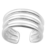 Adjustable Silver Toe Ring Band 925 Sterling Silver (8mm)