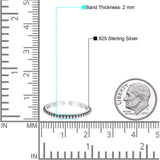 Bali Design Adjustable Silver Toe Ring Band 925 Sterling Silver (2mm)