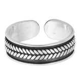 Bali Design Toe Ring Adjustable Band 925 Sterling Silver (5mm)