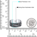 Bali Design Toe Ring Adjustable Band 925 Sterling Silver For Women (6mm)
