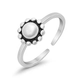 Bali Toe Ring Adjustable Band 925 Sterling Silver For Women (7mm)
