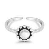 Bali Toe Ring Adjustable Band 925 Sterling Silver For Women (7mm)