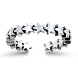 Adjustable Stars Toe Ring Band 925 Sterling Silver (5mm)