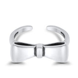 Bow Toe Band Ring Adjustable 925 Sterling Silver (5mm)