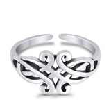 Celtic Toe Ring Band 925 Silver Sterling For Womens (8.5mm)