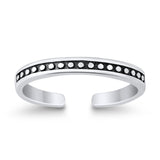 Bali Toe Ring Adjustable Band 925 Sterling Silver (3mm)