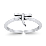 Beautiful Ring Adjustable Dragonfly Toe Band 925 Sterling Silver (6mm)