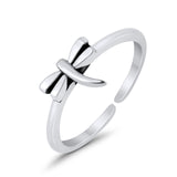 Beautiful Ring Adjustable Dragonfly Toe Band 925 Sterling Silver (6mm)