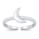 Celtic Crescent Moon Toe Ring Band 925 Sterling Silver (7.5mm)