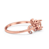 14K Rose Gold Semi Mount Diamond Engagement Ring 0.03ct Size 6.5