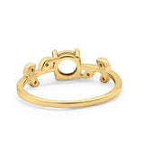 14K Yellow Gold Semi Mount Diamond Engagement Ring 0.03ct Size 6.5