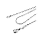 1MM 020 Rhodium Plated Snake Chain .925 Sterling Silver 16