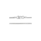 0.7MM Rhodium Plated Square Snake Chain 925 Sterling Silver 16-22 Inches
