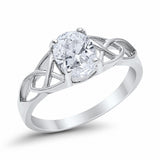 Halo Vintage Style Wedding Ring Simulated Cubic Zirconia 925 Sterling Silver