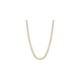 5MM CZ Tennis Necklace - Yellow Tone - 925 Silver - 18-28 Inches