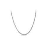 5MM CZ Tennis Necklaces .925 Sterling Silver Length 18 to 28 Inches