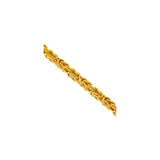 Yellow Gold 4.5MM Byzantine Chain - 925 Sterling Silver, 8-28 Inches