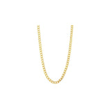 1.7MM 050 Yellow Gold Curb Chain .925 Sterling Silver 16"-26"