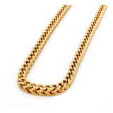 4MM 120 Franco Chain Yellow Gold .925 Sterling Silver Length 8-28 Inches