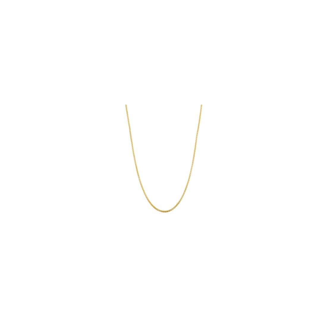 2.5MM Yellow Gold Popcorn Chain .925 Sterling Silver 16"-20"