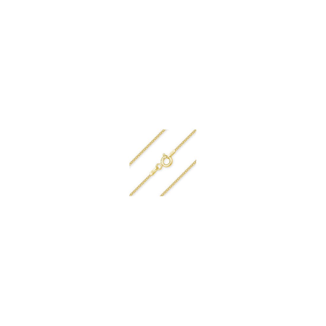 2.5MM Yellow Gold Popcorn Chain .925 Sterling Silver 16"-20"