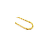 3MM 060 Yellow Gold Rope Chain .925 Sterling Silver Sizes 7"-30"