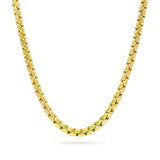 1MM 019 Yellow Gold Round Box Chain .925 Sterling Silver 16"-20"